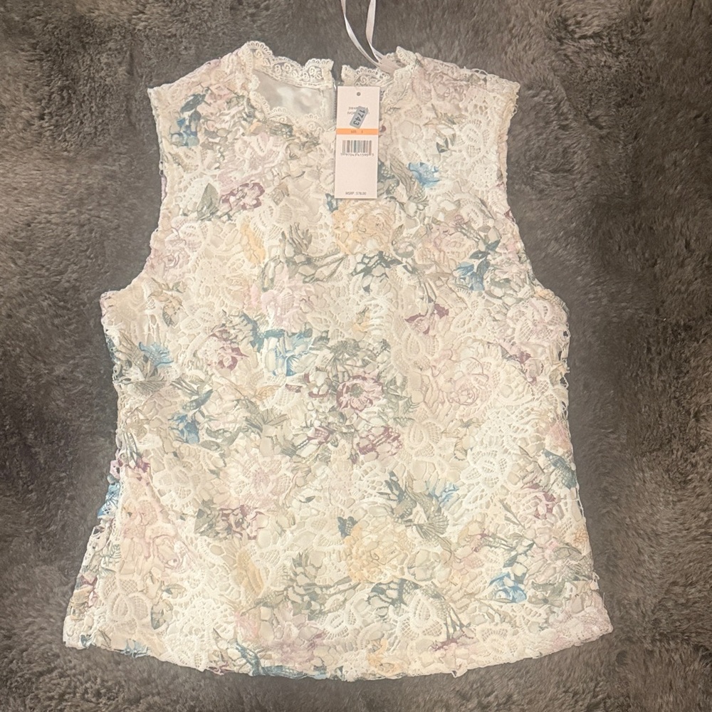 Nanette Lepore Multicolor Lace Blouse